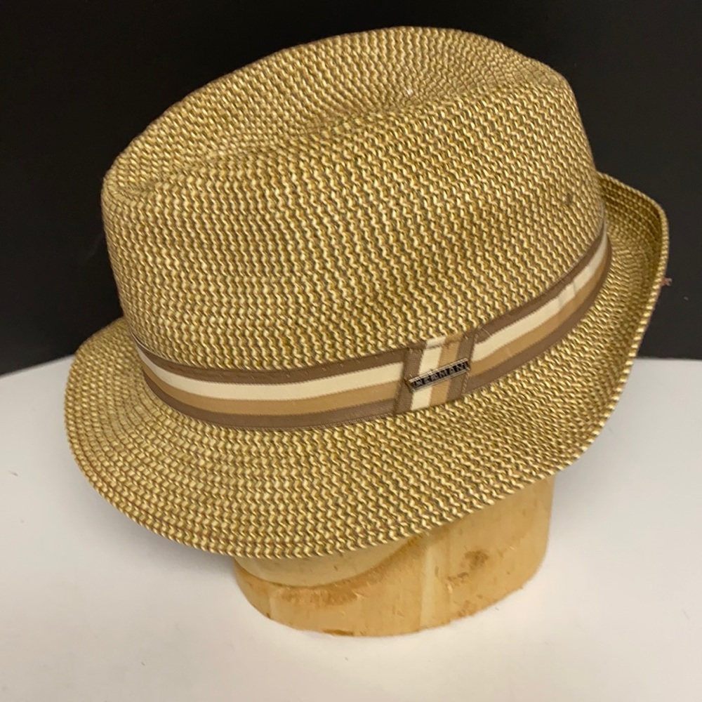 Herman Paper Straw Hat Trilby Style Size XL